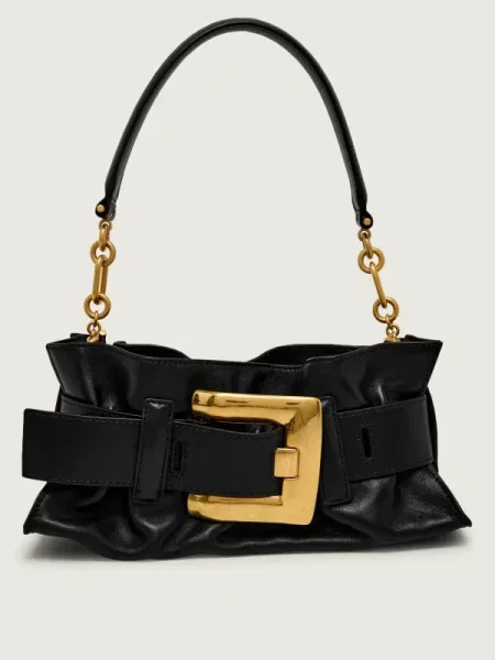 Balmain De piele geantă pe umăr ANTHEM MINI negru