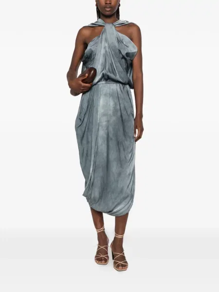 Rochie midi Uma Wang drapată albastru