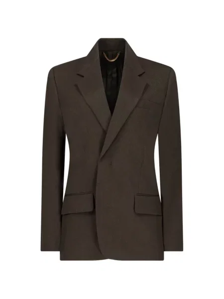 Sacou Victoria Beckham de lână verde
