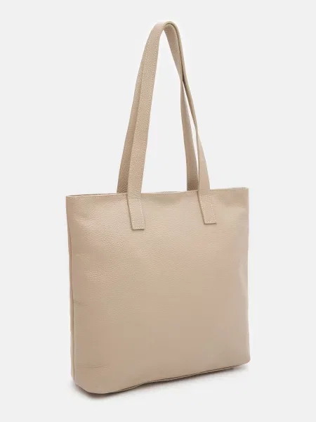 Кожаная сумка Royalbag бежевая