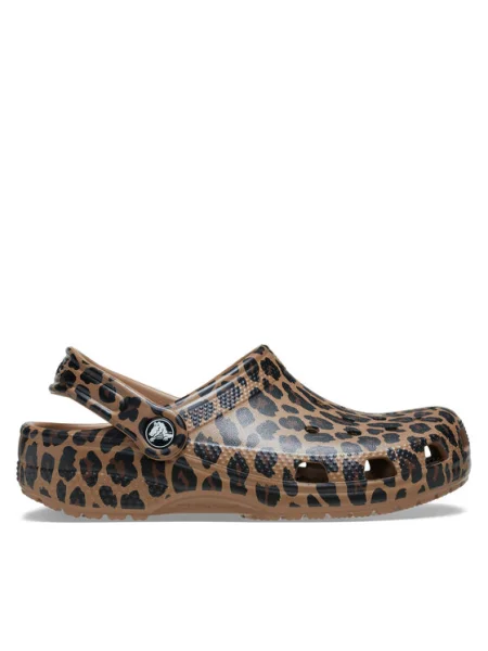Papucs Crocs Classic Animal Clog T barna
