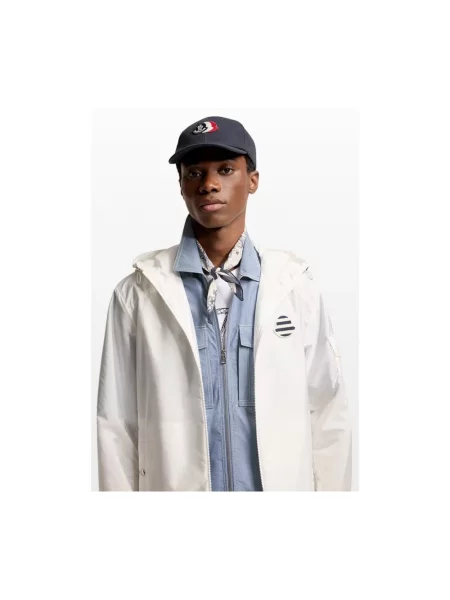 Czapka z daszkiem Moncler retro niebieska