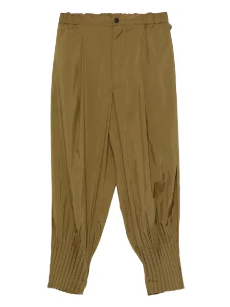 Široké kalhoty Homme Plissé Issey Miyake zelené