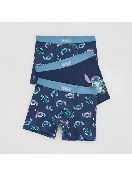 Reserved Boxerky Stitch 3 pack tmavomodrá