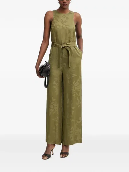 Cu centură salopetă Armani Exchange din jacard verde