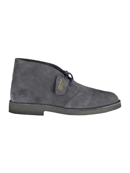 Trzewiki Clarks skórzane eleganckie niebieskie