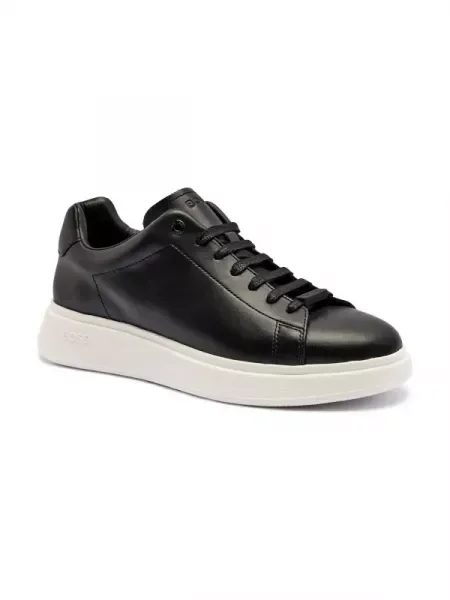 BOSS BLACK De piele sneakers Bulton negru