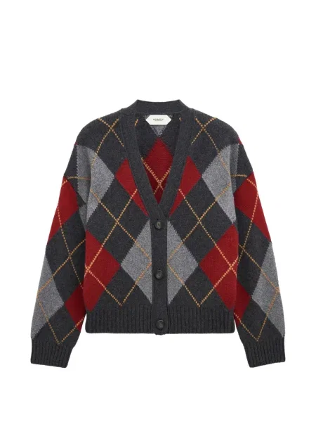Cardigan Pringle Of Scotland din cașmir cu model argyle gri