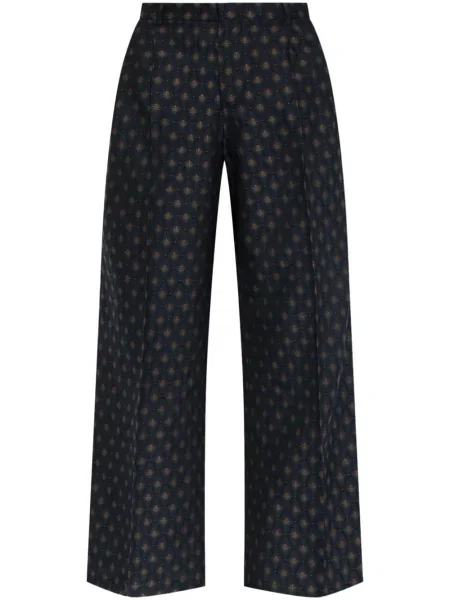 Pantaloni Etro cu imagine cu imprimeu geometric albastru