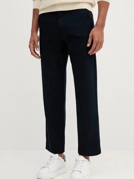 Kalhoty BOSS Orange tmavomodrá oranžové