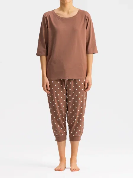 Piżama Atlantic brązowa