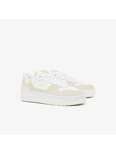 Кроссовки Lacoste на платформе белые