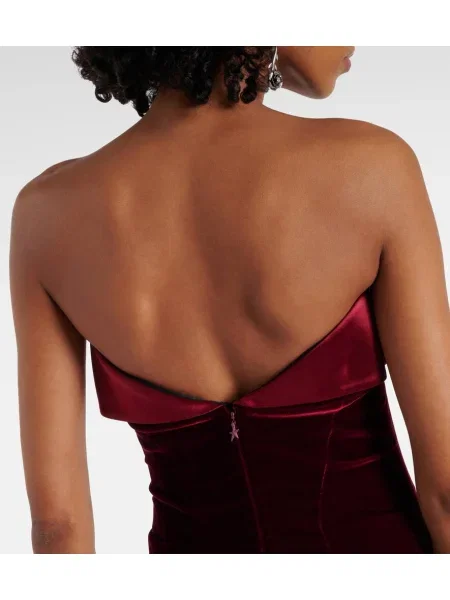 Rochie Mugler de catifea roșu