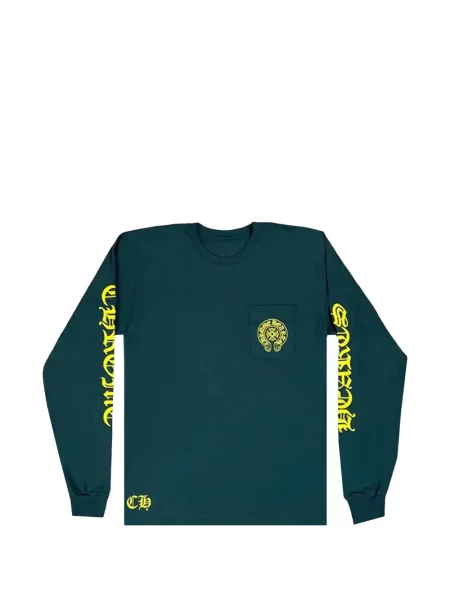 Tricou Chrome Hearts cu motiv cu inimi verde