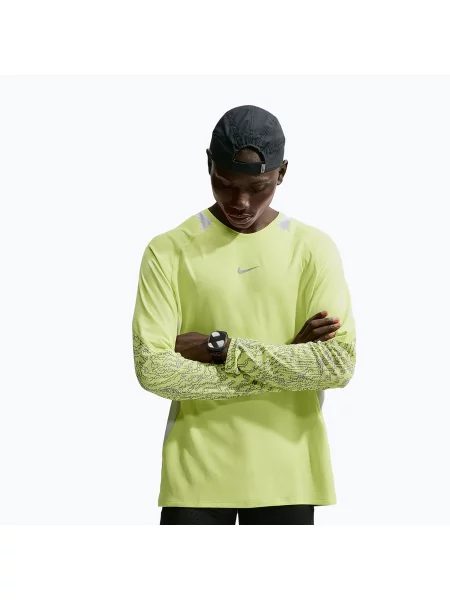 Tricou cu mânecă lungă Nike alergare gri