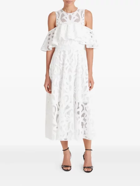 Rochie Temperley London din dantelă de costum alb