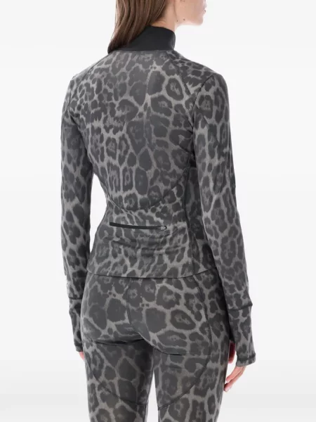 Geacă Adidas By Stella Mccartney cu imagine cu model leopard gri