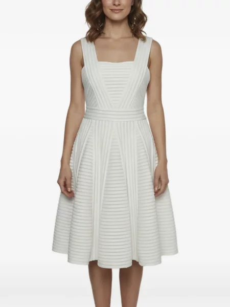 Rochie midi Maje fără mâneci alb