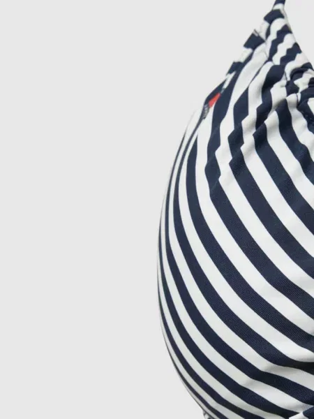 Top Tommy Hilfiger w paski z nadrukiem granatowy