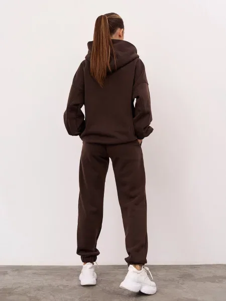 Спортивний костюм ISSA Plus темно-коричневий комбінований верх коричневий