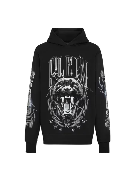 Bluza z kapturem Philipp Plein z kapturem czarna