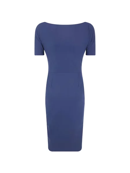 Rochie midi Chiara Boni La Petite Robe cu volane plic albastru