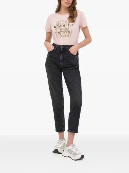 Blugi Guess cu 5 buzunare cu autograf negru