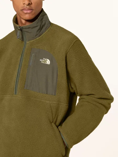 The North Face Fleecový Svetr Yumiori S Kapucí olivová / khaki