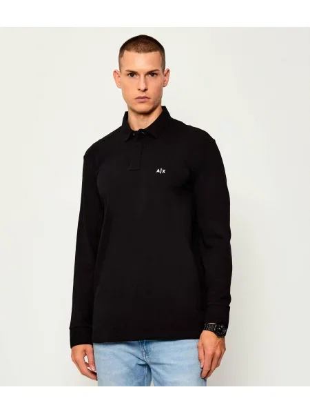 Tricou polo Armani Exchange negru