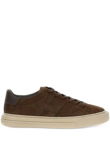 Sneakersy Hogan zamszowe brązowe