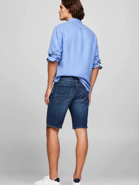 Короткие джинсовые шорты Tommy Hilfiger синие