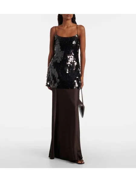 Rochie Staud din satin maro