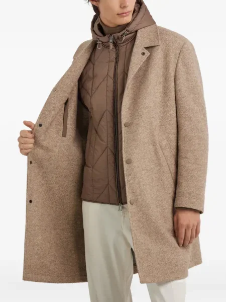 Palton Canali cu glugă