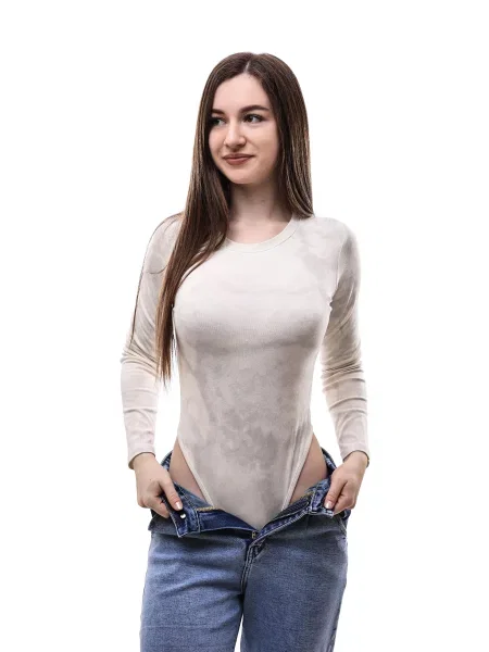 Боді LUMO молочний віскоза/поліестер