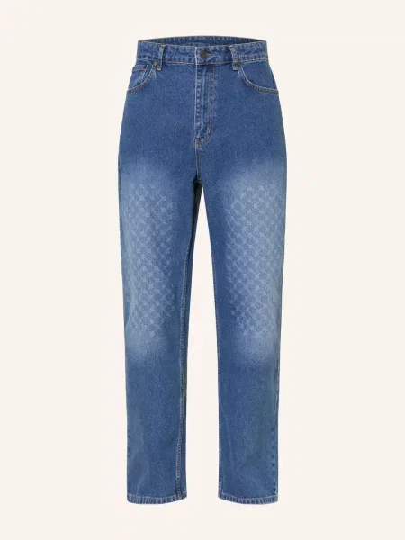 Jeans Daily Paper Faded Monogram Amba Jeans Mid Blue M modré