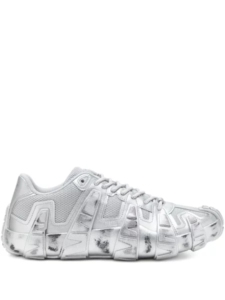 Sneakerși Diesel plasă argintiu