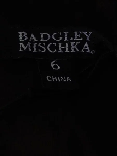 Rochie maxi Badgley Mischka cu franjuri negru