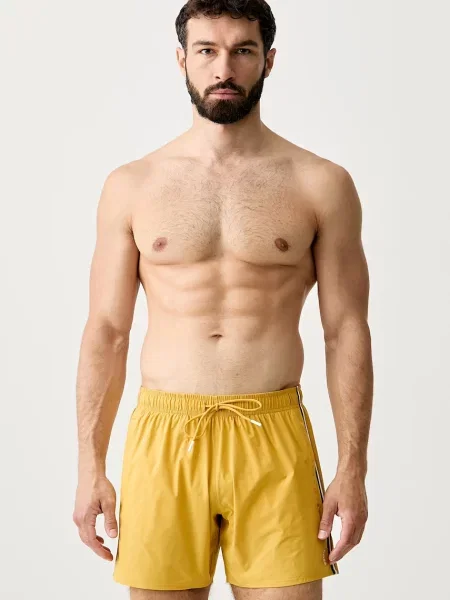 BOSS pantaloni scurți de baie bărbați Iconic galben