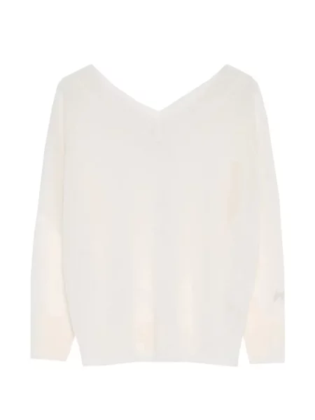 Pulover Marella cu decolteu în V alb