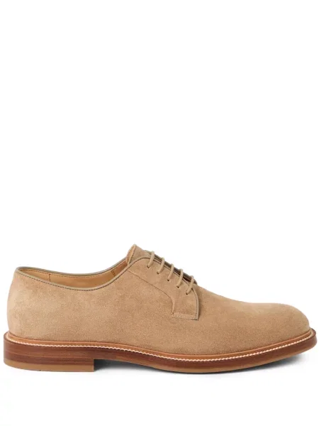 Semišové polobotky Brunello Cucinelli hnědé