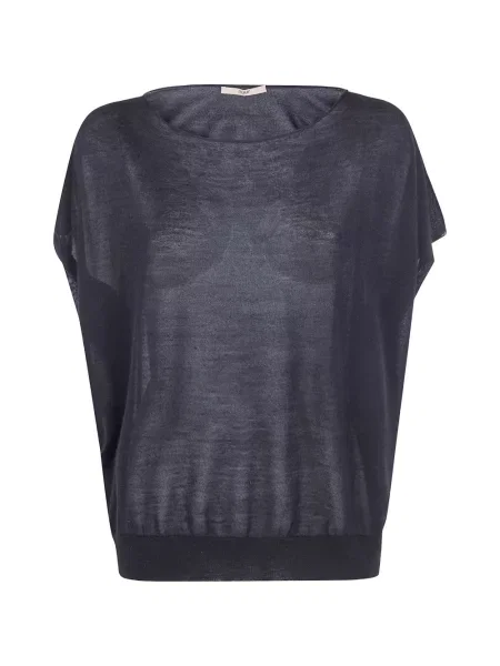 Koszulka Nuur z dekoltem w łódkę czarna