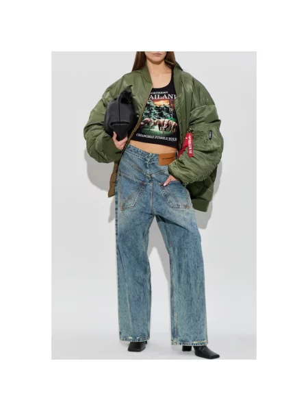 Top Vetements z nadrukiem czarny