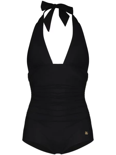 Costum de baie Dolce & Gabbana cu gât halter cu autograf