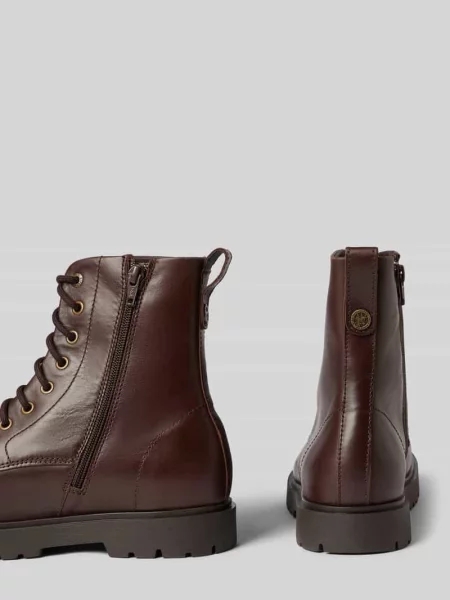 Kozaki sznurowane ze skóra bydlęca nappa z profilowana podeszwa Birkenstock