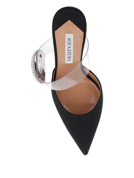 Мюли Aquazzura с кристали черно