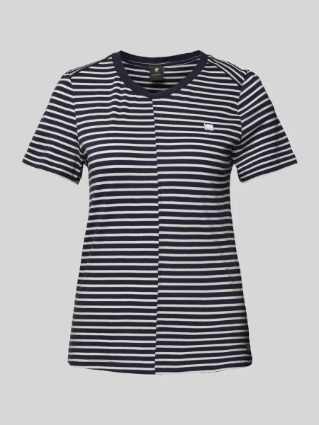 T-shirt ze szwem działowym granatowa
