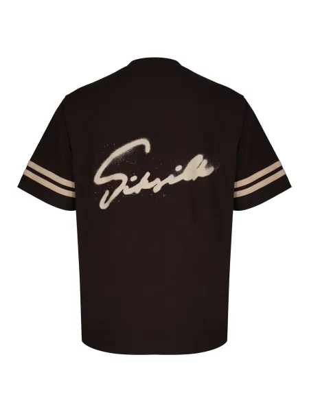 SikSilk Tričko Script koňaková / tmavohnedá