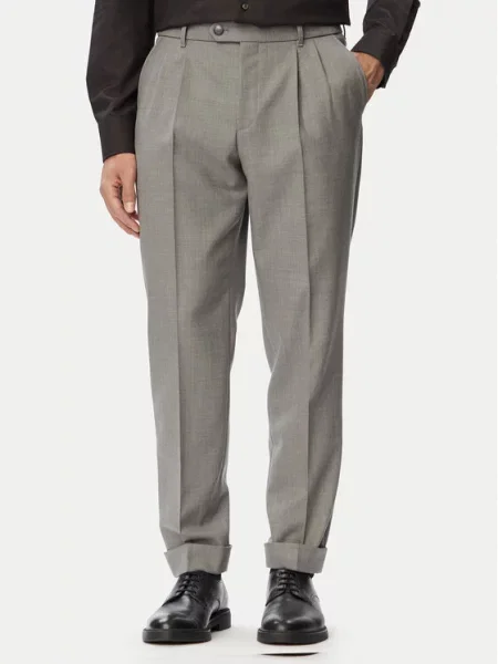 HUGO Pantaloni de costum Tapered Fit gri