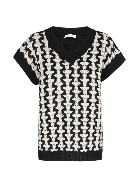 Pulover cu decolteu în v Roberto Collina cu decolteu în V negru