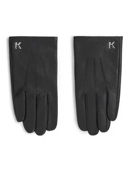 Karl Lagerfeld Jeans mănuși din piele negru